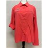 Image 1 : Women's Size L Summit Valley Red Woven Long Sleeve Shirt