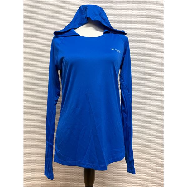 Women's Size XS Tidal Tee Blue Macaw Long Sleeve Hoodie
