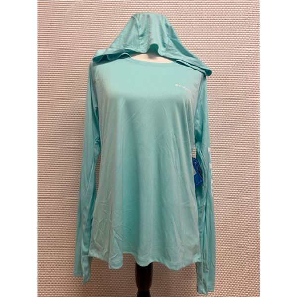 Women's Size M Tidal Tee Aqua Long Sleeve Hoodie