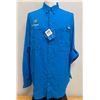 Image 1 : Men's Size XL Tamiami II Blue Long Sleeve Shirt