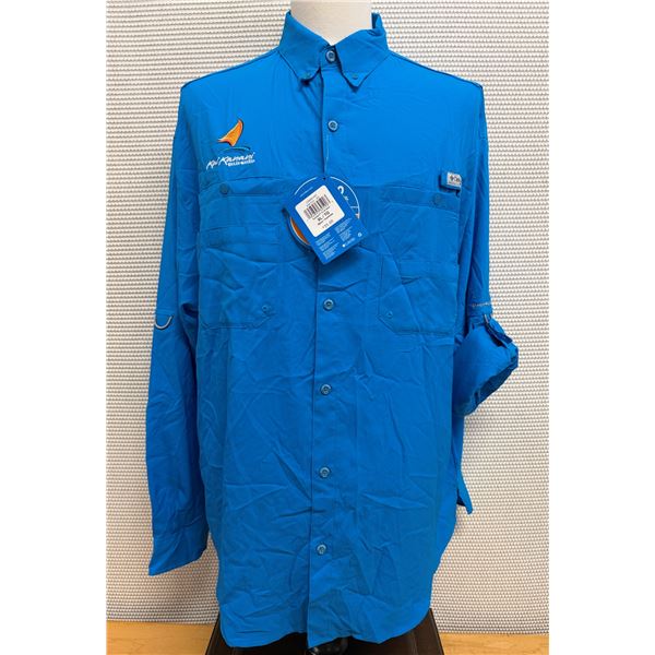 Men's Size XL Tamiami II Blue Long Sleeve Shirt