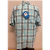 Image 1 : Men's Size M Blue Plaid Super Tamiami Short Sleeve Shirt