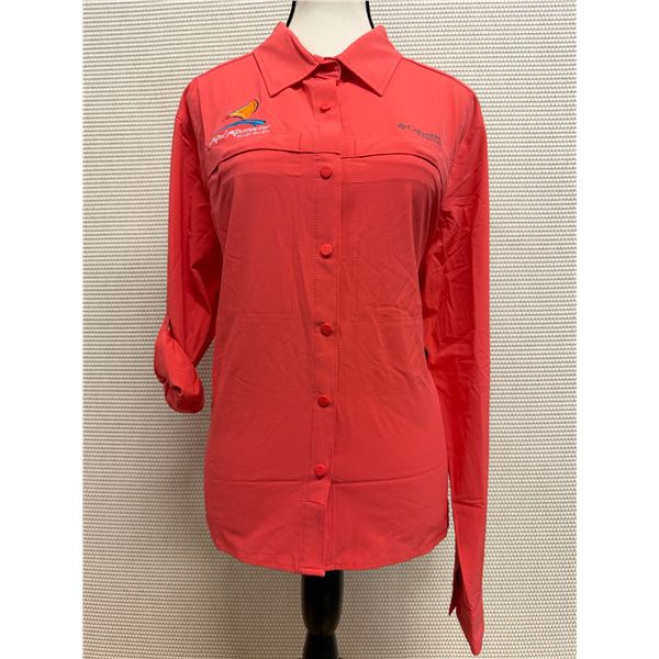 Women's Size XL Summit Valley Red Woven Long Sleeve Shirt