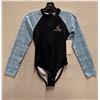 Image 1 : Women's Size 10 GMAF7464 Black Long-Sleeve One-Piece Rash Guard Swimsuit UPF 50
