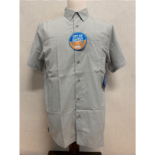 Men's Size S Slack Tide Grey Short Sleeve Camp Shirt