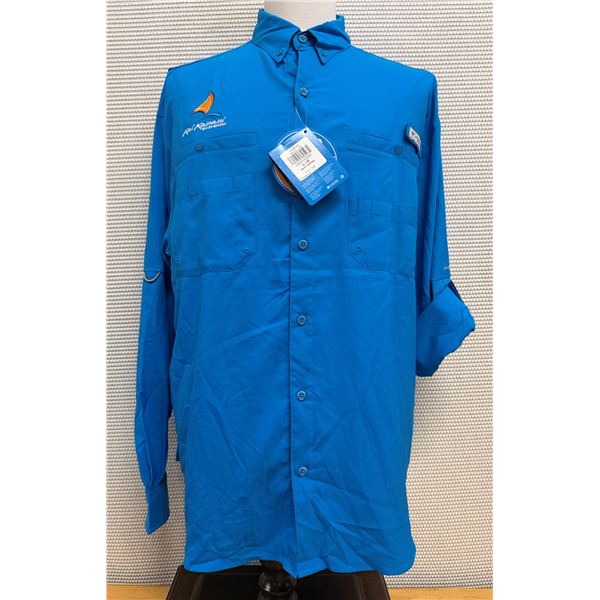 Men's Size L Tamiami II Blue Long Sleeve Shirt