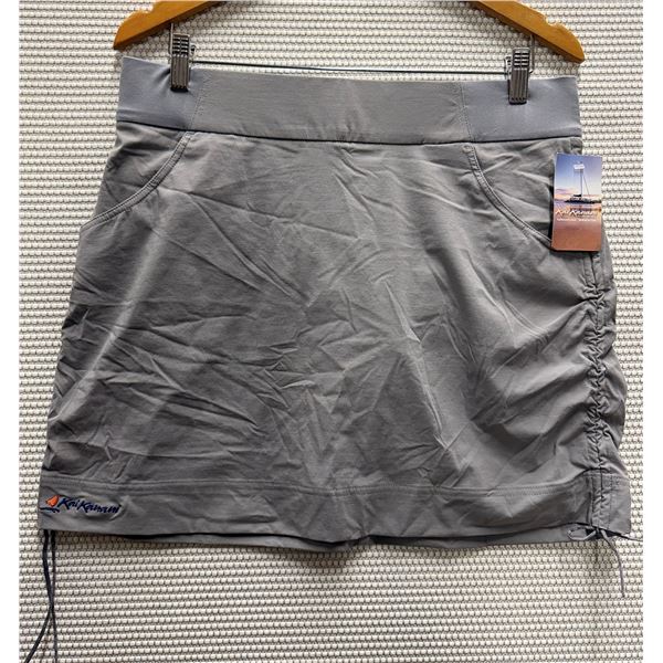 Women's Size L Skort w/ Side Ties, Light Grey