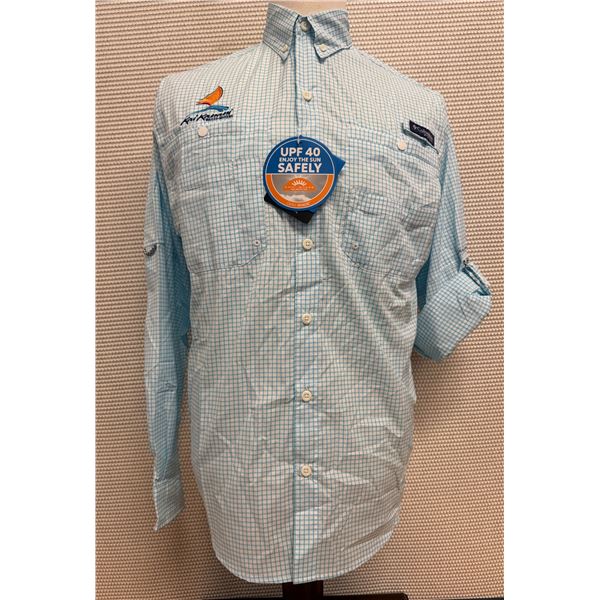 Men's Size S Super Tamiami Gingham Long Sleeve Shirt