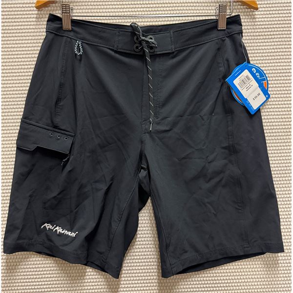 Men's Size 30 / Ins 9" Terminal Tackle Black Board Shorts
