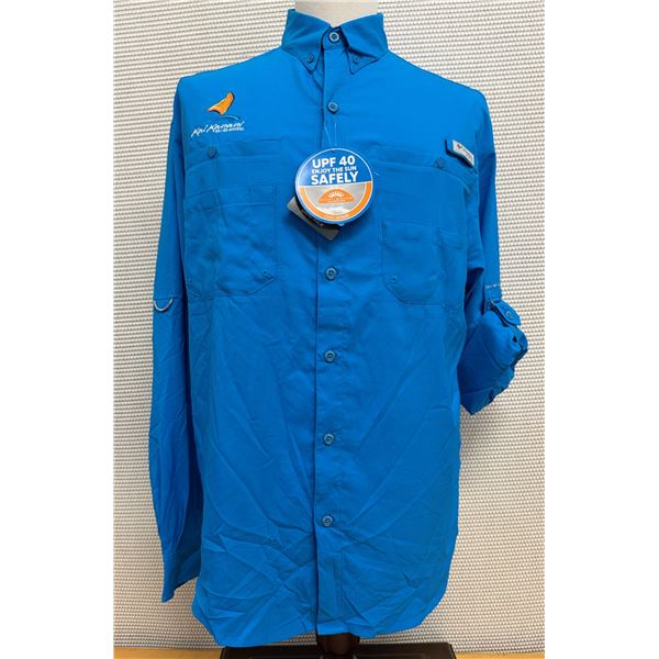 Men's Size M Tamiami II Blue Long Sleeve Shirt