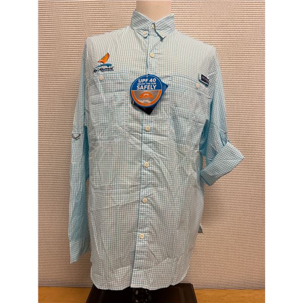 Men's Size L Super Tamiami Gingham Long Sleeve Shirt