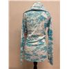 Image 2 : Women's Size S Super Tidal Tee Atoll Blue & White Long Sleeve Hoodie
