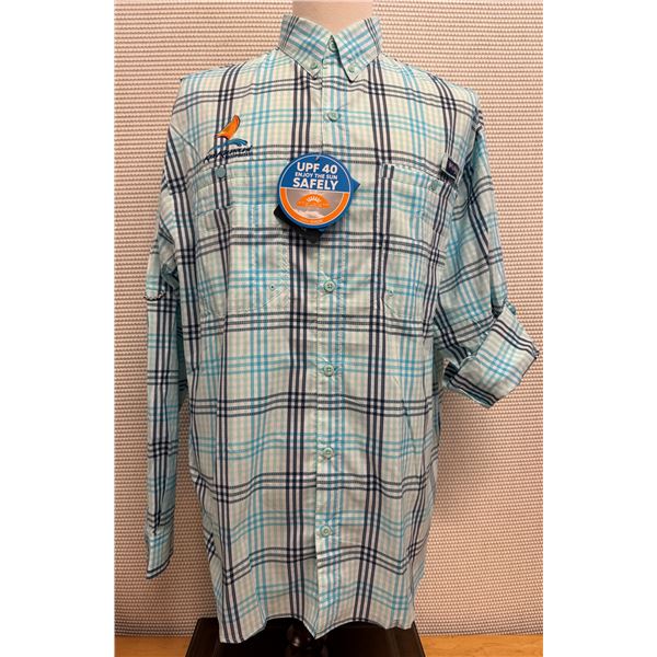 Men's Size XL Super Tamiami Plaid Long Sleeve Shirt