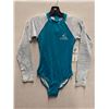 Image 1 : Women's Size 10 GSEA7227 Teal Long-Sleeve One-Piece Rash Guard Swimsuit UPF 54