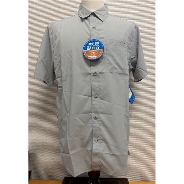 Men's Size M Slack Tide Grey Short Sleeve Camp Shirt