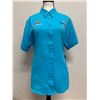 Image 1 : Women's Size L Tamiami II Turquoise Blue Short Sleeve Shirt