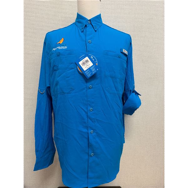 Men's Size M Tamiami II Blue Long Sleeve Shirt
