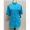 Image 1 : Women's Size M Tamiami II Turquoise Blue Short Sleeve Shirt