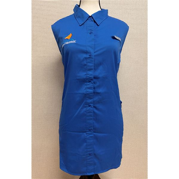 Women's Size 1X Tamiami Blue Sleeveless Shirt
