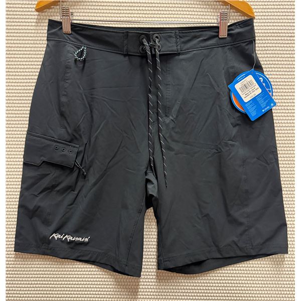 Men's Size 32 / Ins 9" Terminal Tackle Black Board Shorts