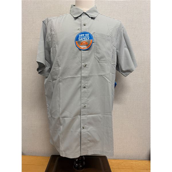 Men's Size L Slack Tide Grey Short Sleeve Camp Shirt