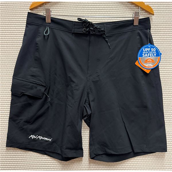 Men's Size 34 / Ins 9" Terminal Tackle Black Board Shorts