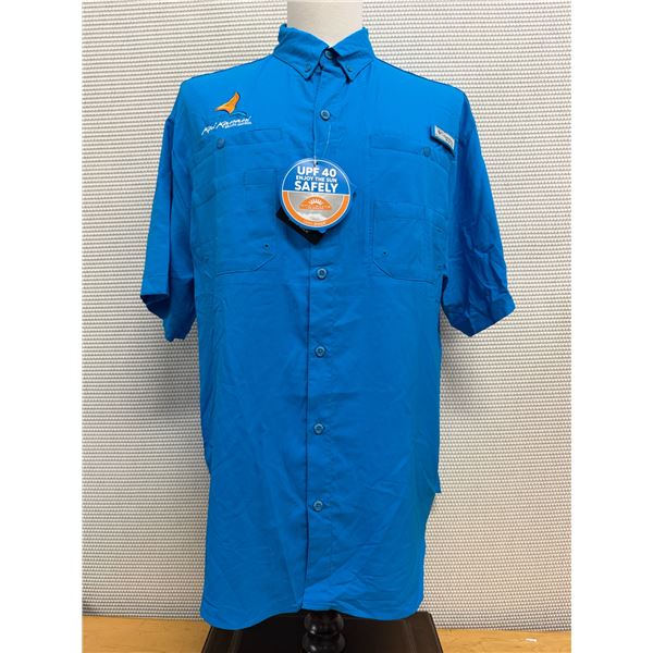 Men's Size L Tamiami II Blue Short Sleeve Shirt