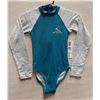 Image 1 : Women's Size 6 GSEA7227 Teal Long-Sleeve One-Piece Rash Guard Swimsuit UPF 58