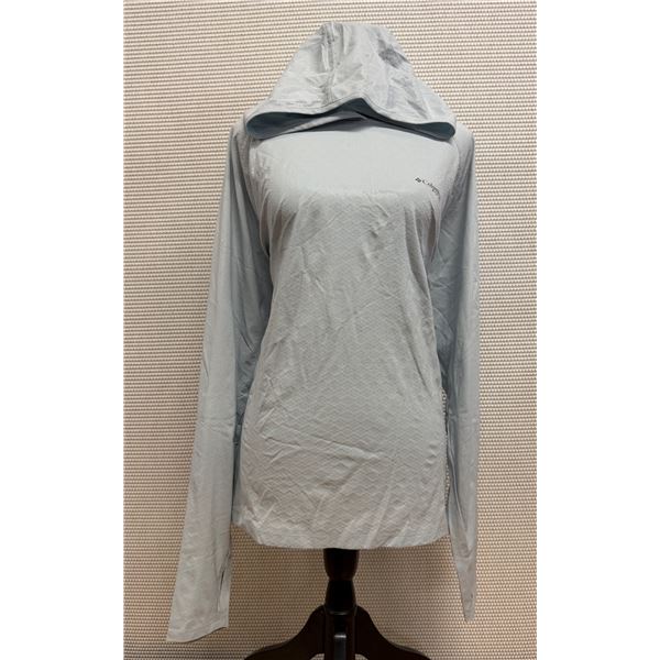 Women's Size XXL Light Grey Tidal Deflector Long Sleeve Ice Hoodie