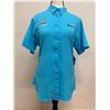 Image 1 : Women's Size S Tamiami II Turquoise Blue Short Sleeve Shirt