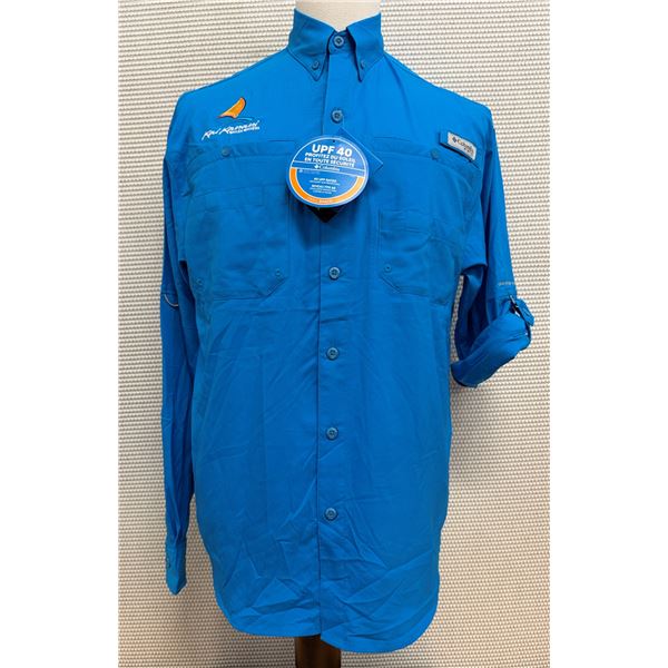 Men's Size S Tamiami II Blue Long Sleeve Shirt