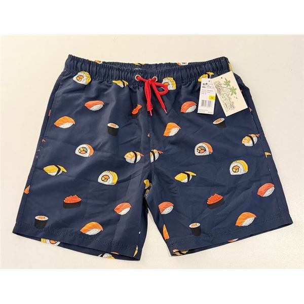 US Surf Club Mens Medium Sushi Swim Trunks lined. New with tags.