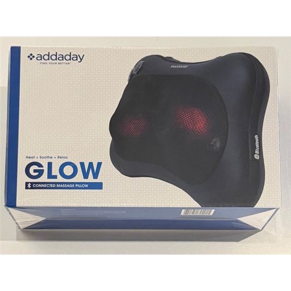 Addaday Glow Connected Massage Pillow Bluetooth Heat Deep Tissue Massager New Sealed