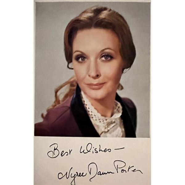Nyree Dawn Porter facsimile signed photo. 3x5 inches