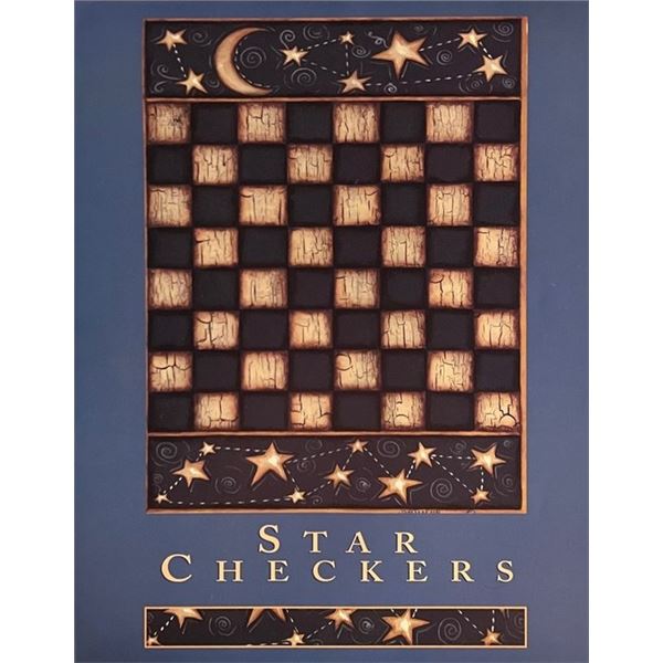 Vintage Country Star Checkers Art Print