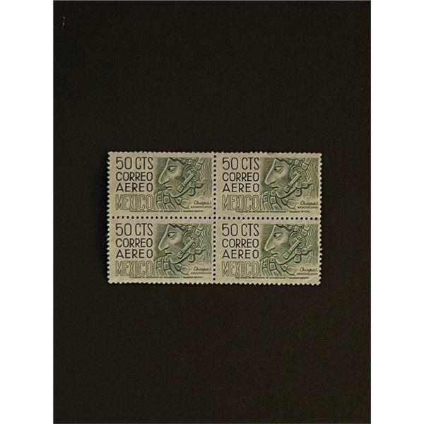 Mexican Stamps Quantity of 4. Chiapas Arqueologia