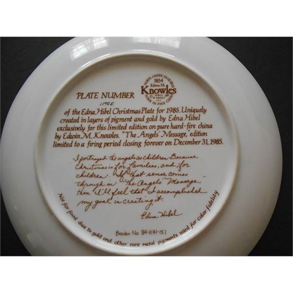 Edna Hibel Signed Plate