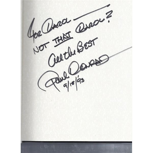 Political Cartoonist Paul Conrad signed book