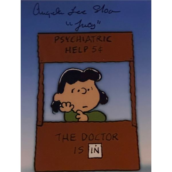 Peanuts voice of Lucy Van Pelt Angela Lee Sloan signed photo