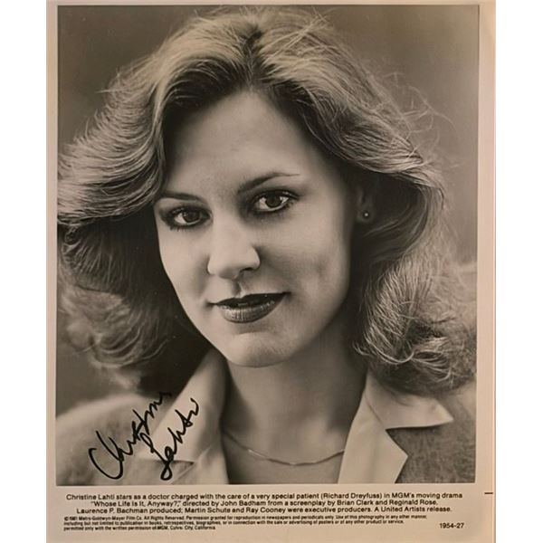 Whose Life Is It Anyway? Christine Lahti signed movie photo