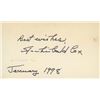 Image 1 : Archibald Cox signed note dated January 1978