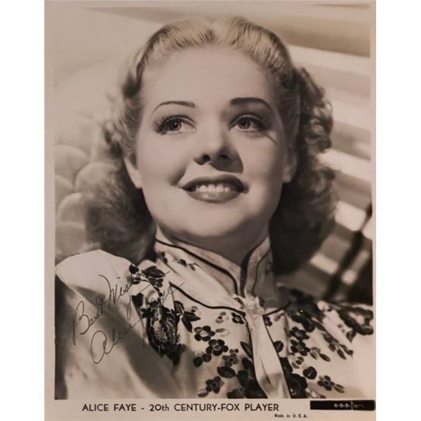 Hello, Dolly! Alice Faye signed photo