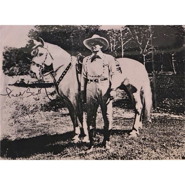 Singing cowboy Fred Scott signed photo