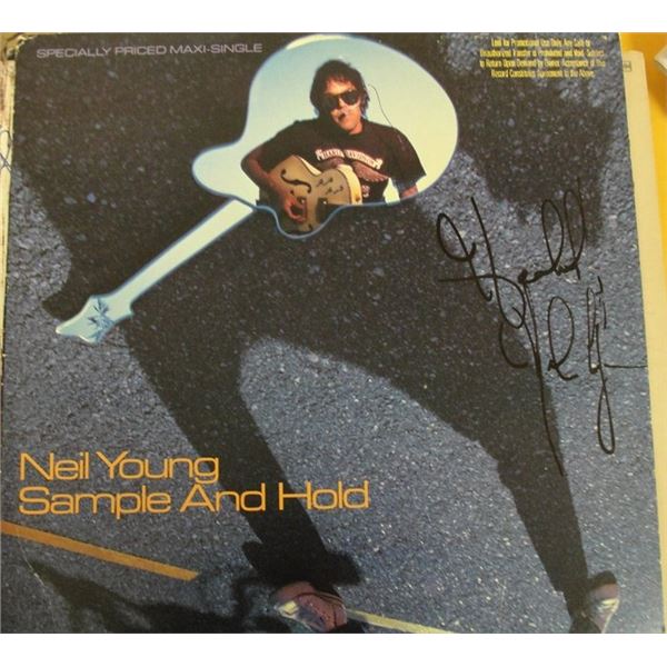 Neil Young Sample and Hold signed album