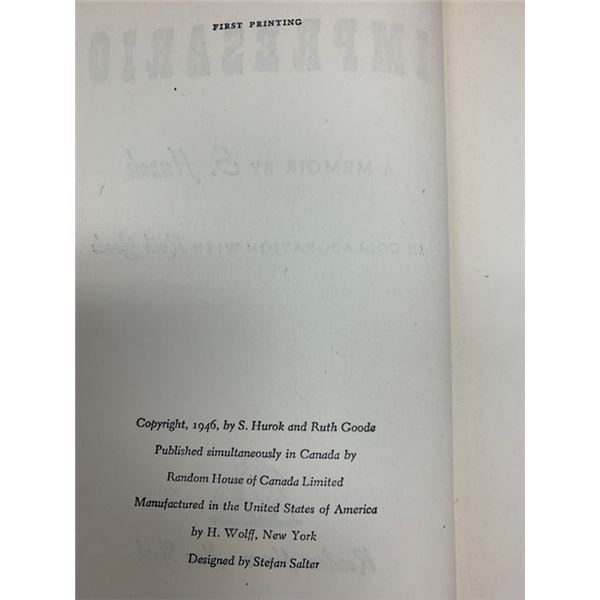 Impresario first edition book