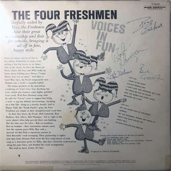 The Four Freshmen Voices in Fun band signed album