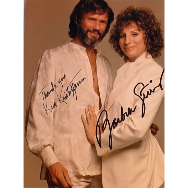 A Star is Born Kris Kristofferson and Barbra Streisand signed photo