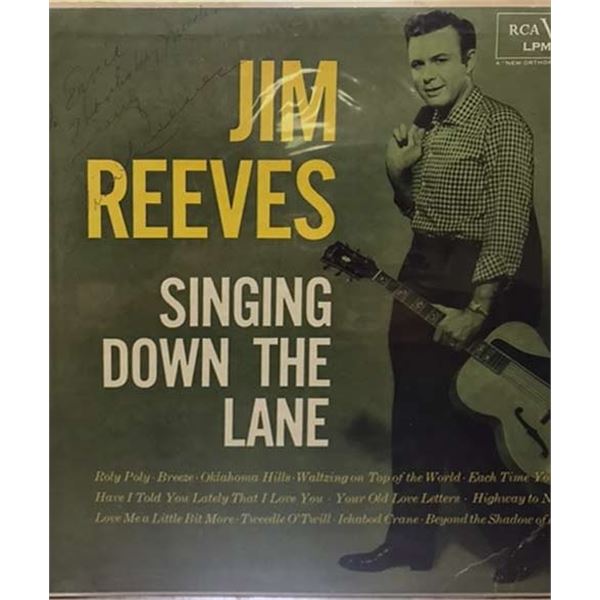 Jim Reeves Singing Down the Lane signed album