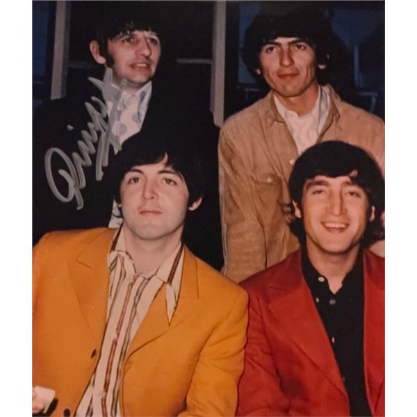 The Beatles Ringo Starr signed vintage band photo