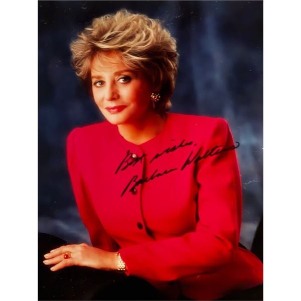 News Anchor Barbara Walters signed photo